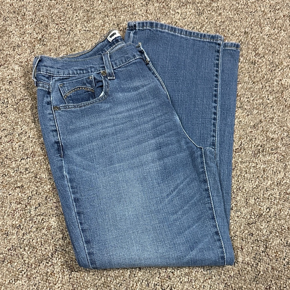 Levi's Blue Straight Leg Jeans - Picture 7 of 8